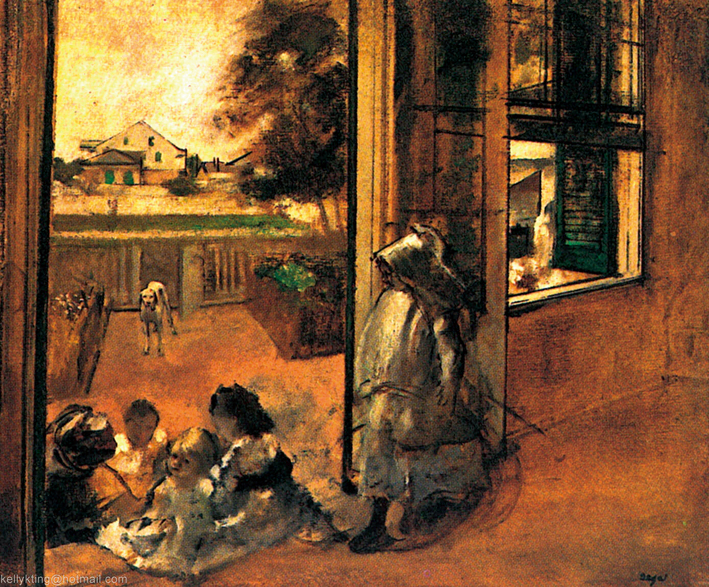  埃德加·德加 Edgar Degas—— 台阶上的孩子们